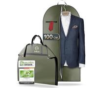 FiRiO® 1 x Premium Kleidersack kurz - BIS 50% DICKERES MATERIAL - Suit Bag, Garment Bag für Anzug, Hemd & Co - Faltbare Kleiderhülle für Reise & Aufbewahrung - Anzugtasche für Herren - Größe: 100x60cm