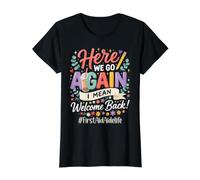 First Aid Here We Go Again Welcome Back to School Preisgünstiges Grafik-T-Shirt, Damen, Schwarz, M