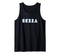 First Name Bella Vintage Art Deco Light Blue/Lavender Font Tank Top