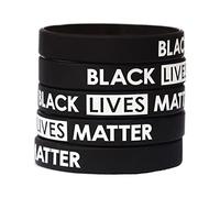Firulab Black Lives Matter Silikonarmband - Motivierendes Silikonarmband | Motivations-Silikon-Armband-Geschenk für Mann-Frauen-Kinder