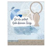 Butzon & Bercker Fisch-Schlüsselanhänger - Sei du selbst. Geh deinen Weg.