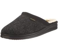 Fischer Herren Andy Filz-Pantoffel Schurwolle Hausschuhe, Schwarz/anthrazit