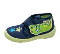 Fischer Kinder Hausschuh Jungen Stiefel mit Drachen Motiv Flexi 651346, Größe:24 EU, Farbe:Blau