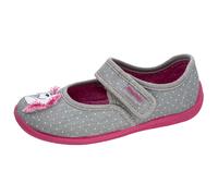 KINDER-KLETT-HAUSSCHUH GRAU/PINK - Gr. - 26