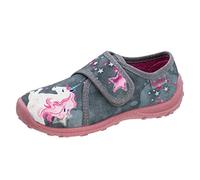 Fischer Schuhe Kinder-Klett-Hausschuh für Kinder, grau, Gr. 28 EU