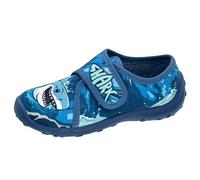Fischer Markenschuh Kinder-Klett-Hausschuh Pacific Blau Größe 25