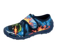 Fischer Kinder-Hausschuh Drache Blau-Mehrfarbig 32