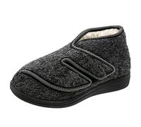 Fischer Markenschuh Unisex - Erwachsene, Damen,Herren Hausschuhe,Wechselfußbett,warm gefüttert,Schlupfschuhe,Pantoffeln,Anthrazit,39 EU / 5.5 UK