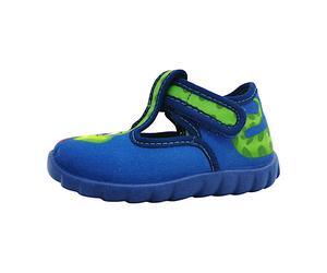 Fischer Markenschuhe Kinder Klett Hausschuh 541556-542 Blau aqua 542 EU 24