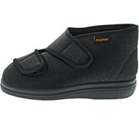 Fischer Markenschuhe Klett-Hausstiefel Hausschuh Schwarz - Schwarz / 37