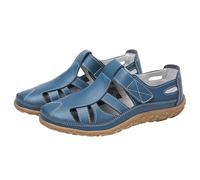 Fischer-Sandalen für Damen, Größe 2026, Sommer, extra breite Passform, geschlossene Zehenpartie, gepolsterte Hausschuhe, atmungsaktiv, orthopädische Sportschuhe, Strand, Gladiator-Sandalen, hellblau