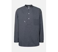 Fischerhemd Basic schmal gestreift blau XL