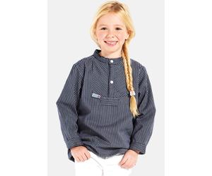 Fischerhemd Basic schmal gestreift Kinder blau 116