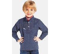 Fischerhemd Original breit gestreift Kinder blau 158