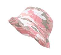 Fischerhut, Camouflage, breite Krempe, Sommer-Sonnenhut, für Festival, Urlaub, Reisen, Picknick, Wandern, Camping, Outdoor, rose