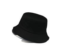 Fischerhut Herren 56 cm 58 cm 60 cm 62 cm 64 cm Eimerhüte aus reiner Baumwolle for Erwachsene Big Bone Damen Strandhut Herren Plus Size Plain Fisherman Hat 5 Farben Für Outdoor Aktivitäten(Black,60cm)