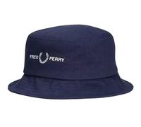 Fischerhut in franzosischem Marineblau mit grafischem Markenlogo von Fred Perry S
