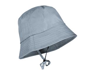 Fischerhut MAXIMO, Jungen, Gr. 51, flint stone, Popeline, Baumwolle, unifarben, Hüte, schützt vor UV, mit Bindeband, bequem, basic, Baumwolle (37099165-51) flint stone