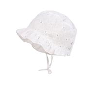 Fischerhut MAXIMO, Mädchen, Gr. 43, schneeweiß, blütenstickerei, Web, Baumwolle, Hüte, Schneeweiß, Blütenstickerei, Sommerhut, Baby-Girl, Festiv (79423743-43) schneeweiß, blütenstickerei