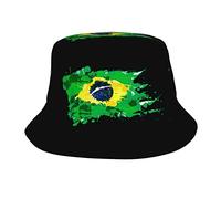Fischerhut mit brasilianischer Flagge und Venezuela-Flagge für Männer und Frauen, Unisex, Vintage-Druck, Sonnenhüte für Outdoor-Kopfbedeckung