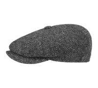 Fischgrat Schirmmütze by Lierys schwarz M (56-57 cm)