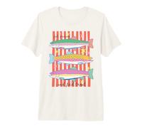Fish Around and Find Forellen, lustige Retro-Angelgrafik Premium T-Shirt
