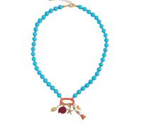 Fish Beaded Necklace - Chunky Boho Jewelry, Colorful Charm Accessory for Su