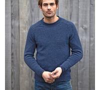 Fisherman out of Ireland Dunkelblauer Merino/Kaschmir Herren Pullover im Raglanschnitt XXL