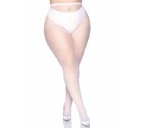 Fishnet Pantyhose Plussize White