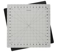Fiskars Rotationsschneidematte, Selbstheilende Schneidematte, Um 360° drehbar, Schräglinien für 30°, 45° und 60°, 13" x 13" (33 x 33 cm), Grau, 1065610