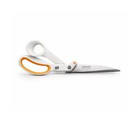 Fiskars Amplify RazorEdge Schneiderschere für Rechtshänder*innen, Länge: 25 cm, Rostfreie Stahl-Klinge/Kunststoff-Griffe, Weiß/Orange, 1070082