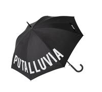 FISURA - Großer Regenschirm. Jugendschirm. Automatischer Regenschirm mit Knopf. Stabiler bedruckter Regenschirm. 106 cm Durchmesser. (P*TA Lluvia, schwarz)
