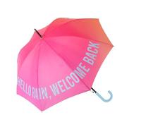 FISURA - Großer Regenschirm. Jugendschirm. Automatischer Regenschirm mit Knopf. Stabiler bedruckter Regenschirm. 106 cm Durchmesser. (Welcome back, herabgestuft)