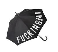 FISURA - Großer Regenschirm. Jugendschirm. Automatischer Regenschirm mit Knopf. Stabiler bedruckter Regenschirm. 106 cm Durchmesser. (F*cking rain, schwarz)