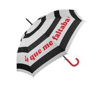 Fisura - Großer Regenschirm “Lo que me faltaba” mit Streifen. Winddichter, robuster, automatischer Regenschirm mit Knopf. Ergonomischer Griff. Durchmesser von 103 cm.