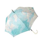 Fisura Großer Regenschirm Welt Jugendschirm blau Automatischer Regenschirm mit Druckknopf Regenschirm Robuster Regenschirm für Reisende, 106 cm Durchmesser