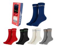 FISURA - Lustige Socken f*ck off. 5er-Pack originelle Unisex-Socken mit einzigartigen Mustern und Designs. Bedruckte Baumwollsocken für Herren und Damen.