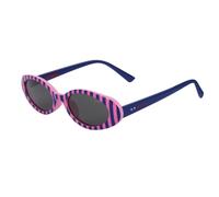 FISURA - Occhiali da sole originali da donna. Occhiali da sole polarizzati con motivo a mucca, completi di panno, custodia e scatola metallica. Idea regalo unica. (Ciao, blau und rosa)