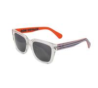 FISURA - Occhiali da sole originali da donna. Occhiali da sole polarizzati con motivo a mucca, completi di panno, custodia e scatola metallica. Idea regalo unica. (Bon voyage, blau)