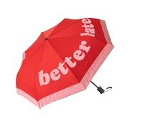 Fisura - Faltbarer Regenschirm Better Late Than Ugly in Rosa und Gelb. Automatikschirm für Damen. Kompakte Reisegröße. Windfest und robust. Geöffnet: 96 cm Durchmesser.