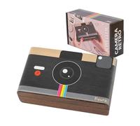 Fisura - Schmuckkästchen aus Holz “Retro-Kamera”. Organizer für Damen. Aufbewahrung für Ohrringe, Ringe, Armbänder und Halsketten. Geschenkidee. 16,6 cm x 9,8 cm x 5 cm