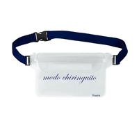 Fisura - wasserdichte Tasche. Durchsichtige und wasserdichte Gürteltasche. wasserdichte Tasche mit verstellbarem Gürtel. 22,5 cm x 12,5 cm. (Modo chiringuito, blau)