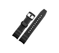 Fit For Casio 5468 EDIFICE EFR-303/304 EFR-516PB EFR-516 Silikon Gummi Armband Harz Armband 22mm Armband Wasserdicht Gürtel(Black-black)