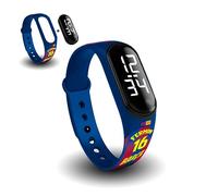 FIT & FUN Offizielles FC Barcelona Armband + Digitaluhr, kompatibel für Jungen oder Mädchen, Uhrzeit und Datum, batteriebetrieben, 16 Fermin T.25-26, Sport