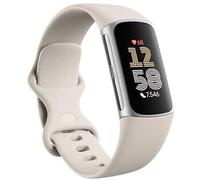 Fitbit Charge 6 Fitness Tracker, Porcelain/Silber