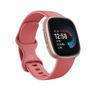Fitbit Google Versa 4 Smartwatch Fitness Tracker enthält eine 3 monatige Google Health Premium Mitgliedschaft, 6 Tage Akkulaufzeit - Kompatibel mit Android/iOS, Sandrosa/Aluminium in Kupferrosé
