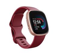 Fitbit Google Versa 4 Smartwatch Fitness Tracker enthält eine 3 monatige Google Health Premium Mitgliedschaft, 6 Tage Akkulaufzeit - Kompatibel mit Android/iOS, Himbeerrot/Aluminium in Kupferrosé
