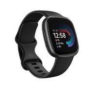 Fitbit Google Versa 4 Smartwatch Fitness Tracker enthält eine 3 monatige Google Health Premium Mitgliedschaft, 6 Tage Akkulaufzeit - Kompatibel mit Android/iOS, Schwarz/Aluminium in Graphit