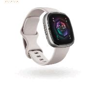 fitbit Sense 2, Lunar White / Platinum