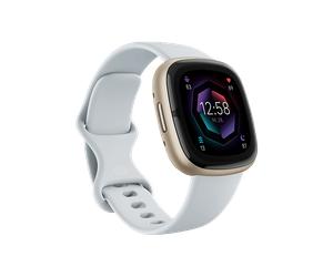 FITBIT Sense 2 Smartwatch Aluminium Elastomer, S/L, Blue Mist/Soft Gold